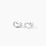 Cr&eacute;oles Livie Argent Blanc Oxyde De Zirconium - Cr&eacute;oles Femme | Marc Orian