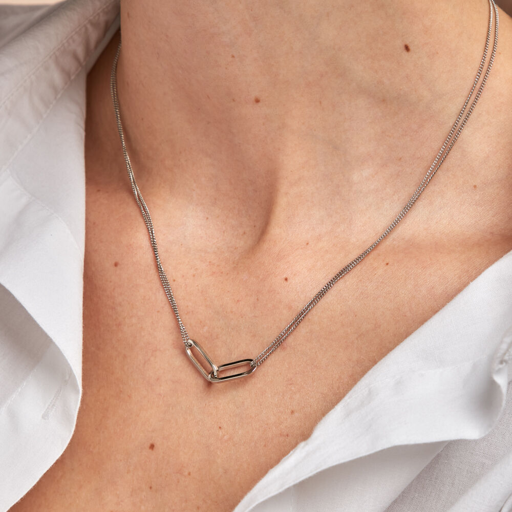 Collier Andrea Argent Blanc - Colliers Femme | Marc Orian