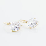 Boucles D'oreilles Pendantes Oxyde Rond Or Jaune Oxyde De Zirconium - Pendantes Femme | Marc Orian