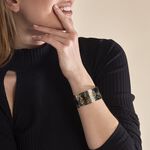 Bracelet Jonc Willem Acier Dore Smalto Noir - Bracelets joncs Femme | Marc Orian