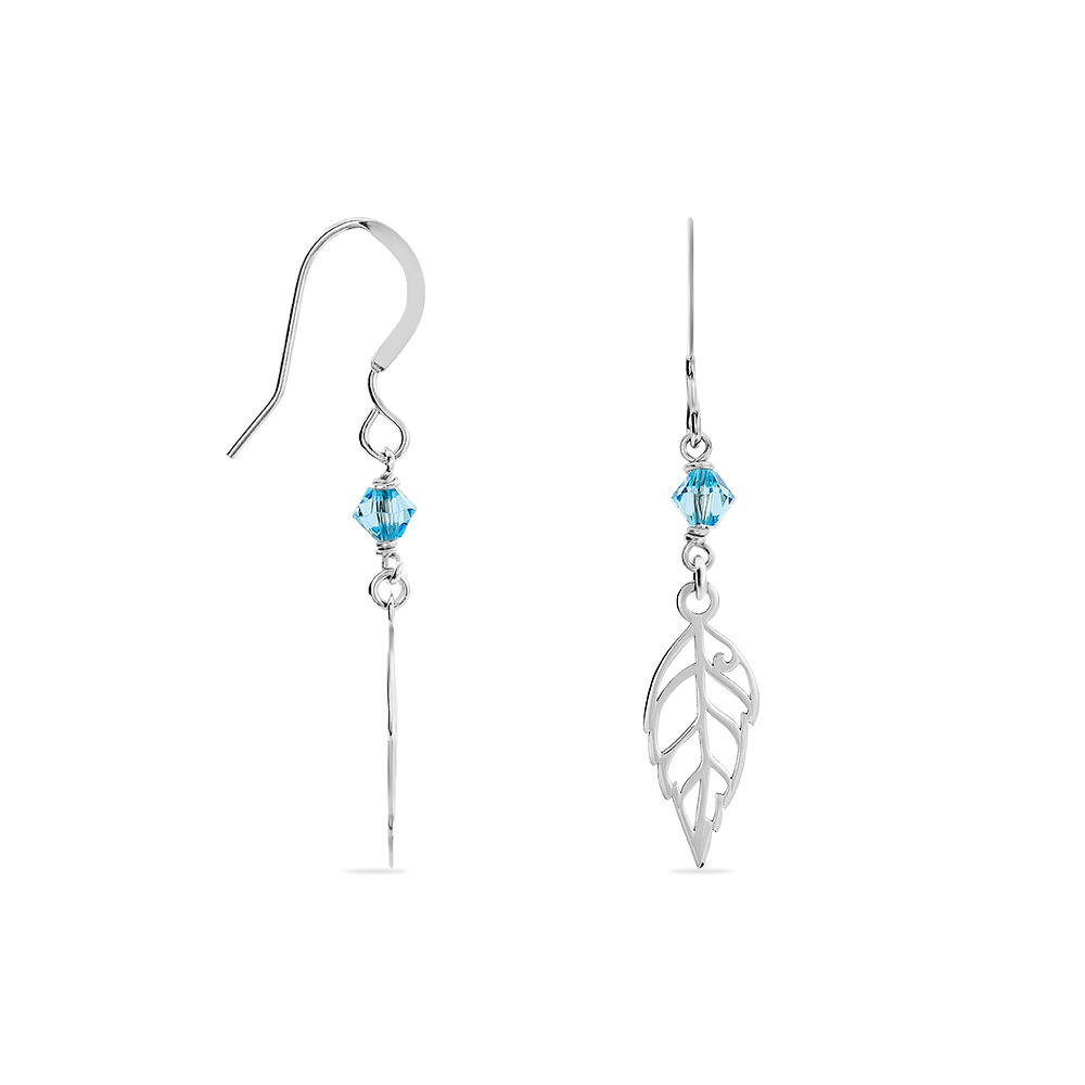 Boucles D'oreilles Pendantes Angelika Argent Blanc Pierre De Synthese - Pendantes Femme | Marc Orian