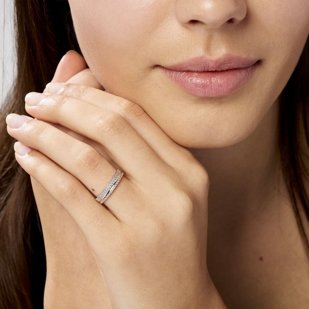 Alliance Rozella Ruban Plat Or Bicolore - Alliances duo Femme | Marc Orian