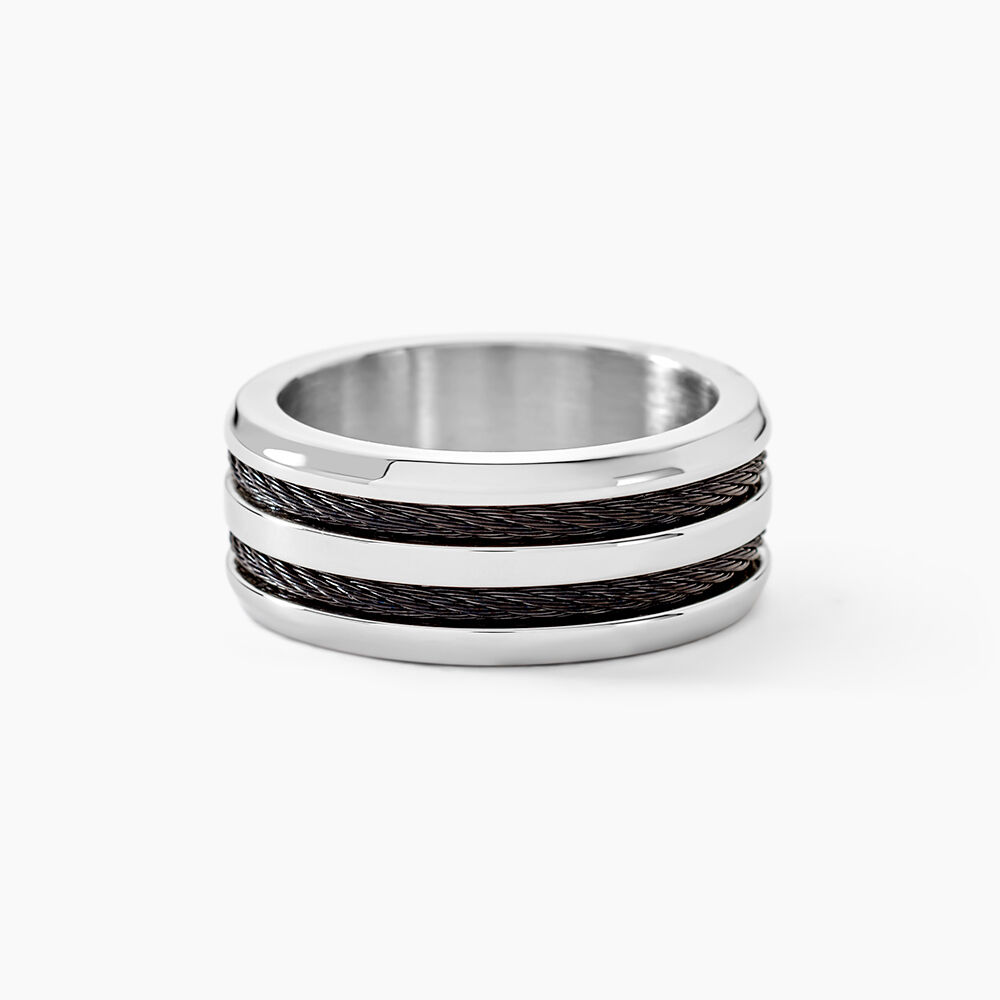 Bague Men's Steel Acier Blanc - Bagues grosses Homme | Marc Orian