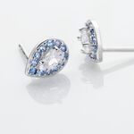 Boucles D'oreilles Puces Argent Blanc Tania Oxydes De Zirconium - Puces Femme | Marc Orian