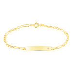 Bracelet Identit&eacute; Bartolomee Maille Alternee 1/3 Or Jaune Oxyde - Gourmettes Enfant | Marc Orian