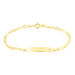 Bracelet Identité Bartolomee Maille Alternee 1/3 Or Jaune Oxyde - Gourmettes Enfant | Marc Orian