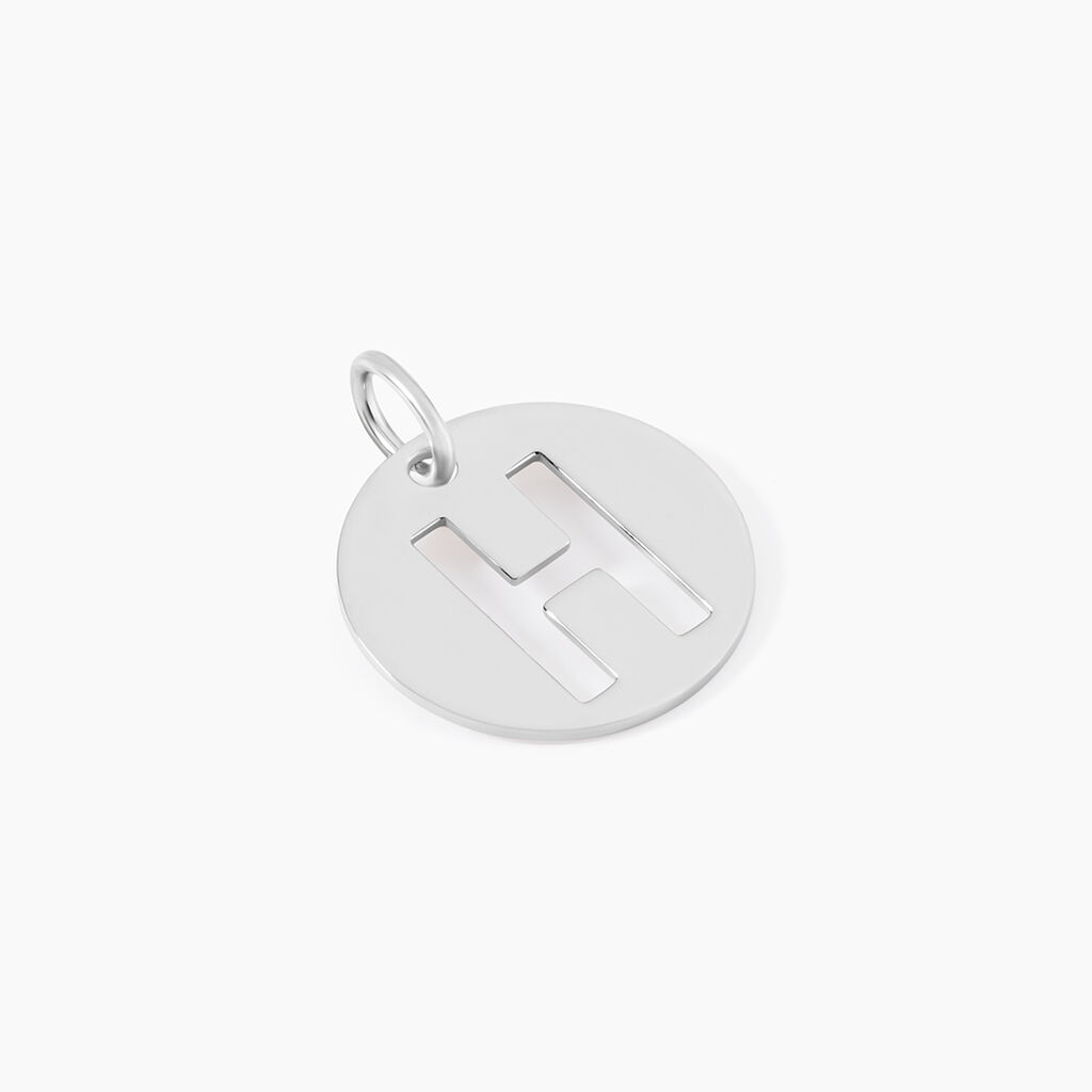 Pendentif Elio H Argent Blanc - Bijoux fantaisie Famille | Marc Orian