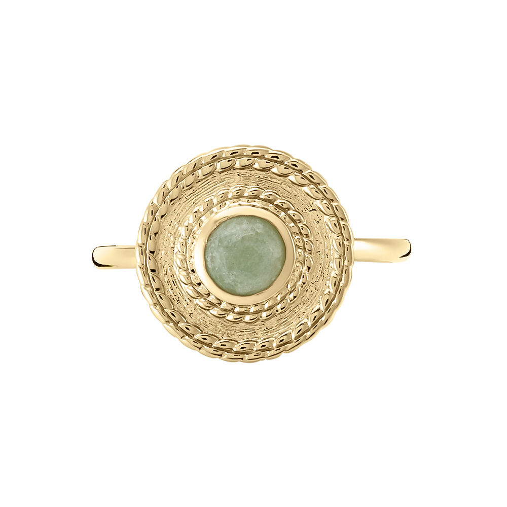 Bague Plaqué Or Jaune Marcia Aventurine - Bagues de promesse Femme | Marc Orian
