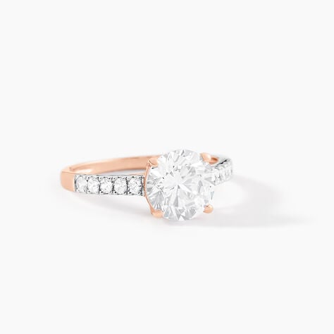 Bague Terese Or Rose Oxyde De Zirconium - Solitaires Femme | Marc Orian