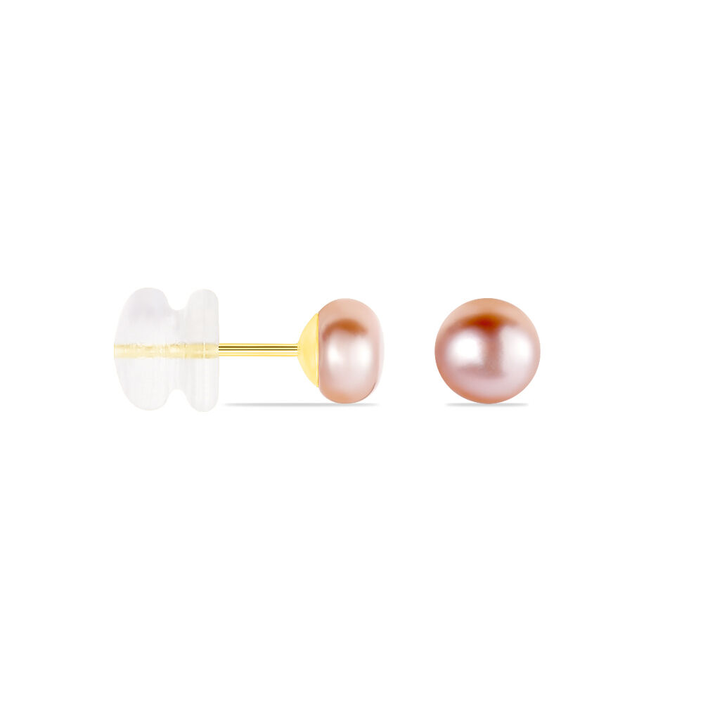 Boucles D'oreilles Puces Ursulina Or Jaune Perle De Culture - Boucles d'oreilles mariage Femme | Marc Orian