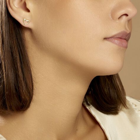 Boucles D'oreilles Puces Fulvie Double Dauphins Or Jaune - Clous d'oreilles Femme | Marc Orian