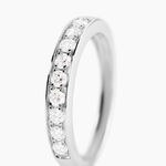 Demi-alliance Or Blanc Valentine Diamants Synthetique - Alliances duo Femme | Marc Orian