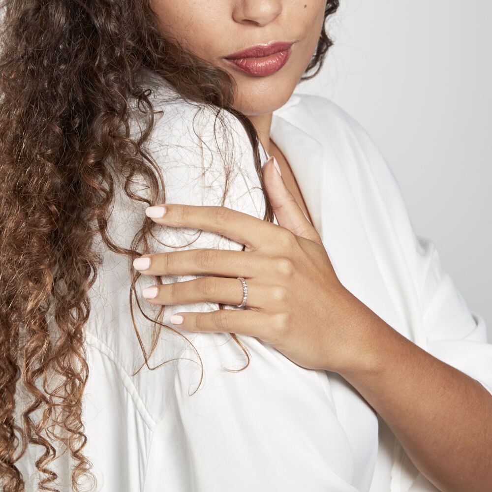Alliance Effet Dentelle Or Blanc - Alliances duo Femme | Marc Orian