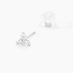 Boucles D'oreilles Puces Cassy Fleur Or Blanc Oxyde De Zirconium - Puces Femme | Marc Orian