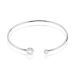 Bracelet Jonc Elorie Argent Blanc Oxyde De Zirconium - Bracelets joncs Femme | Marc Orian