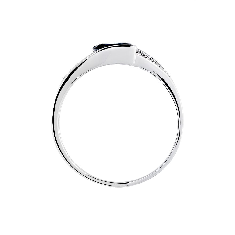 Bague Viyan Or Blanc Saphir Et Diamant - Solitaires Femme | Marc Orian