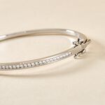 Bracelet Jonc Laurianne Argent Blanc Oxyde De Zirconium - Bracelets joncs Femme | Marc Orian