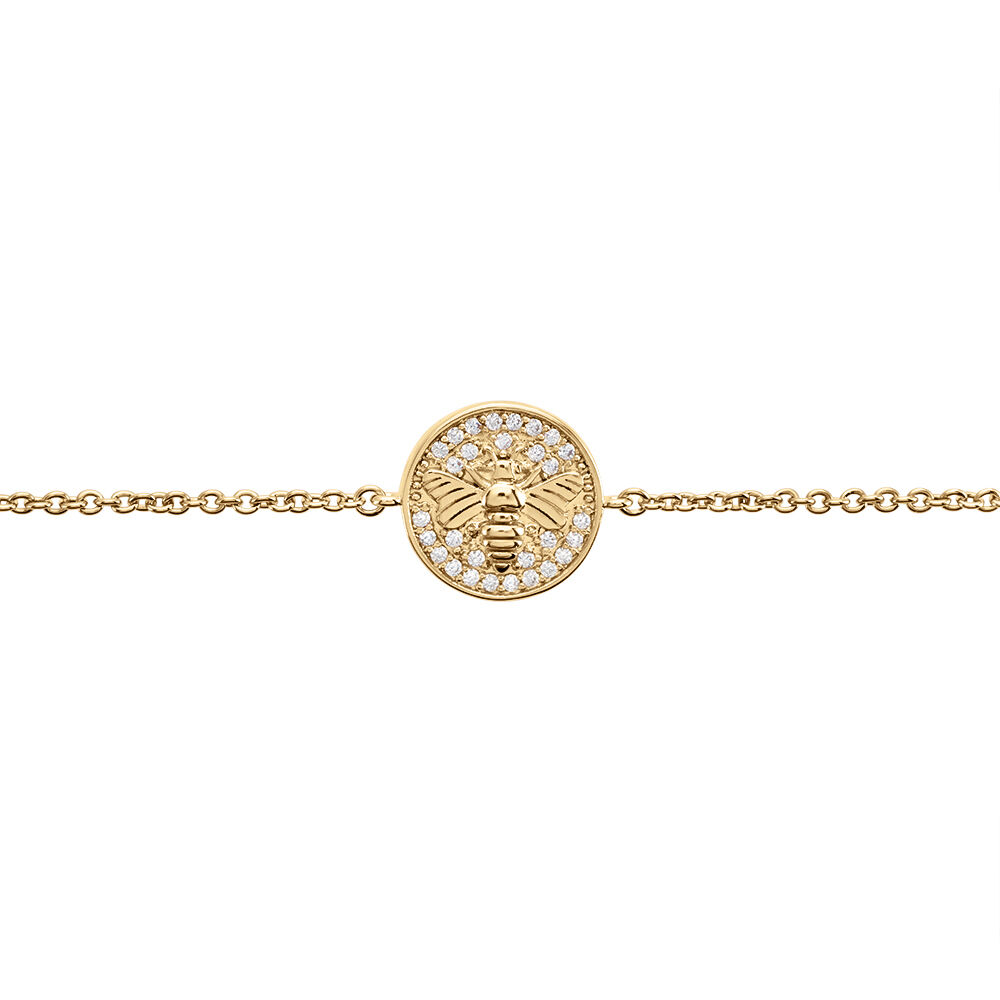 Bracelet Abelha Plaqué Or Jaune Oxyde De Zirconium - Bracelets Medailles Femme | Marc Orian