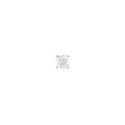 Boucle D'oreille Puce Unitaire Victoria Or Blanc Diamant - Puces Famille | Marc Orian
