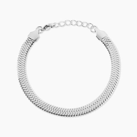 Bracelet Hera Melitta Acier Blanc - Bracelets mailles Femme | Marc Orian
