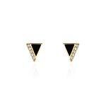 Boucles D'oreilles Puces Seymour Or Jaune Oxyde De Zirconium - Puces Femme | Marc Orian