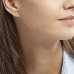 Boucles D'oreilles Puces Eleanor Fleur Or Rose Oxyde De Zirconium - Puces Femme | Marc Orian