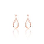 Boucles D'oreilles Pendantes Maritie Argent Rose Oxyde De Zirconium - Pendantes Femme | Marc Orian