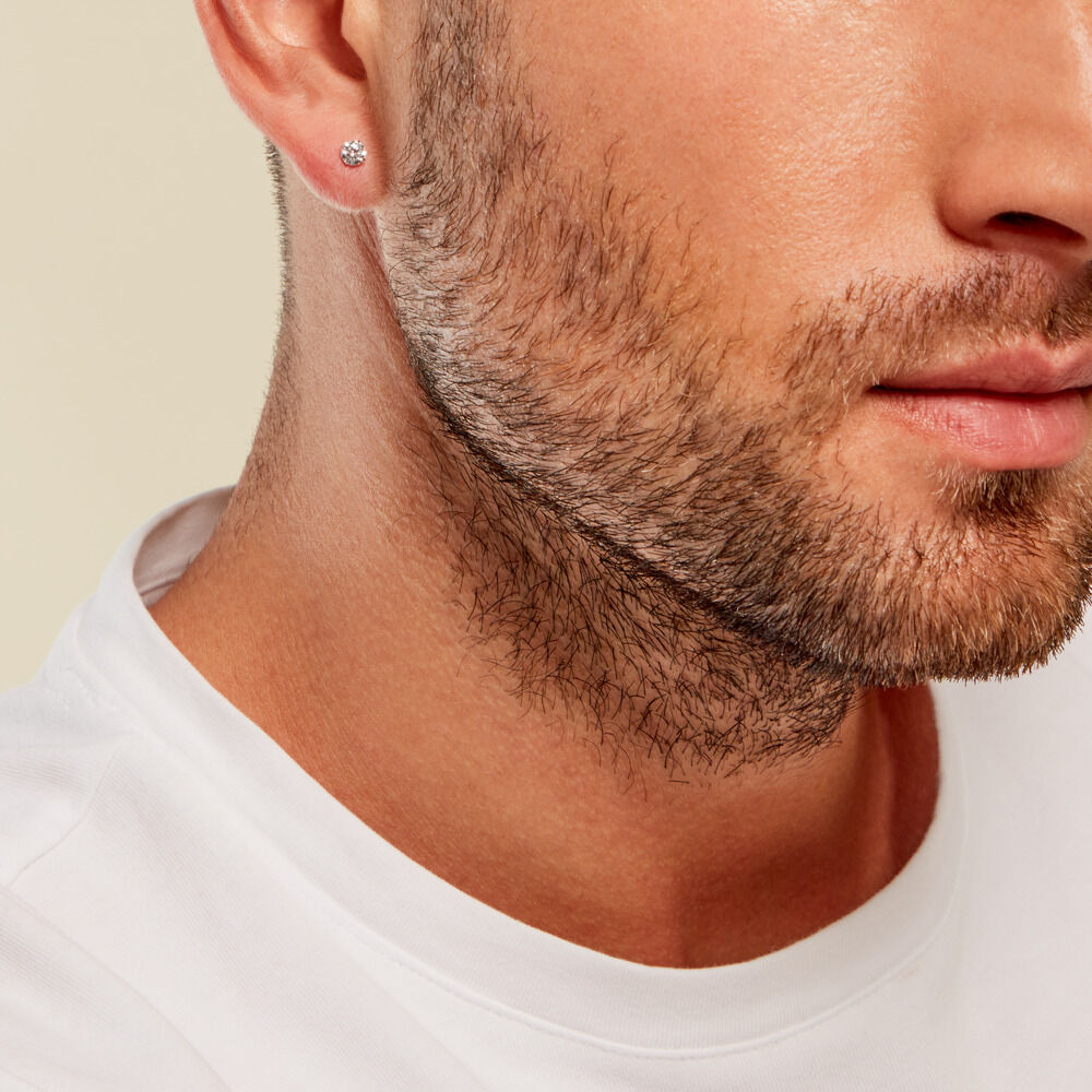 Boucle D'oreille Puce Unitaire Niels Argent Blanc Oxyde De Zirconium - Puces Homme | Marc Orian
