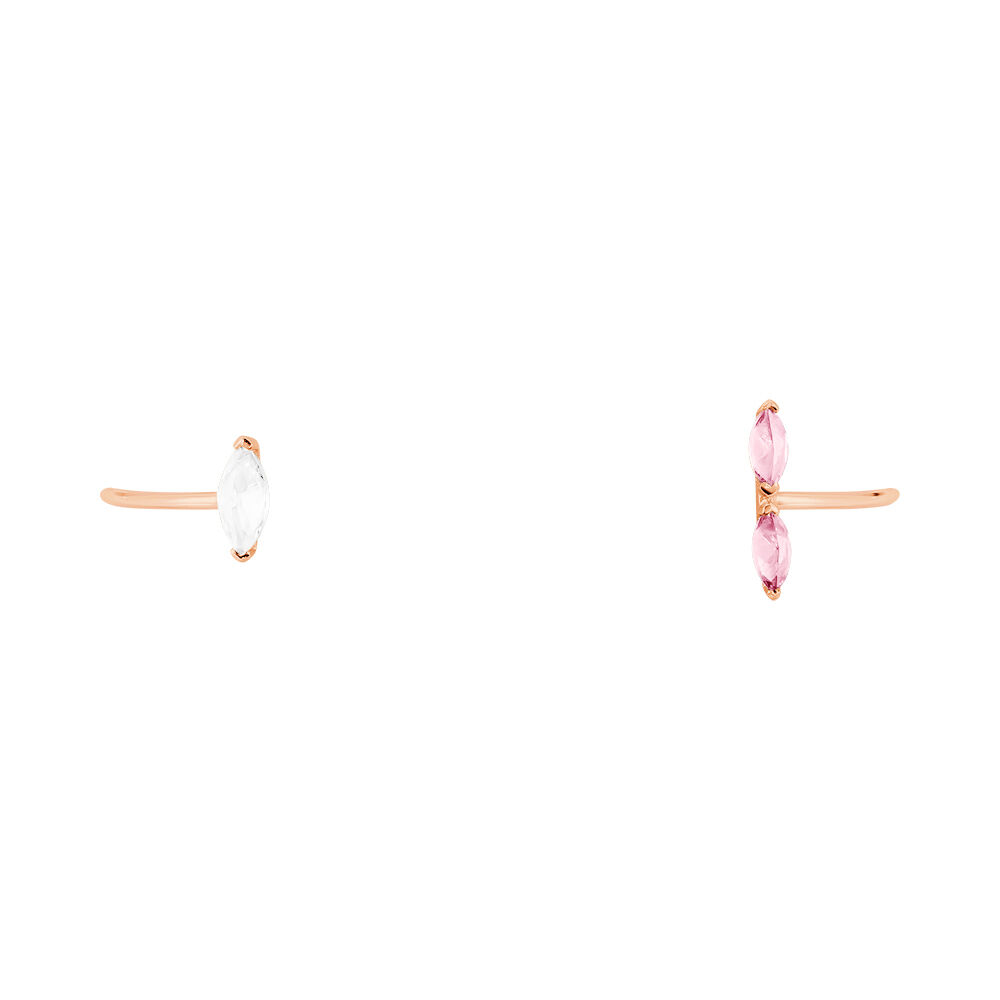 Bracelet Jonc Elauna Argent Rose Oxyde De Zirconium - Bracelets joncs Femme | Marc Orian