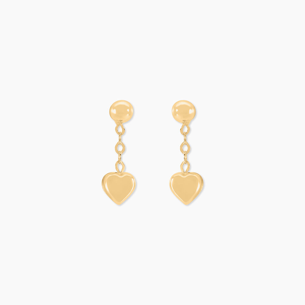 Boucles D'oreilles Pendantes Gavina Pendantes Coeurs Or Jaune - Pendantes Femme | Marc Orian