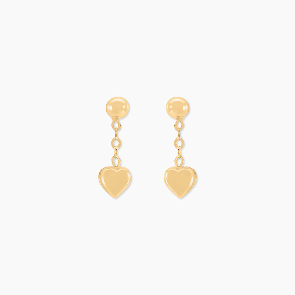 Boucles D'oreilles Pendantes Gavina Pendantes Coeurs Or Jaune - Pendantes Femme | Marc Orian