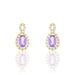Boucles D'oreilles Pendantes Passion Or Jaune Amethyste Et Oxyde - Pendantes Femme | Marc Orian