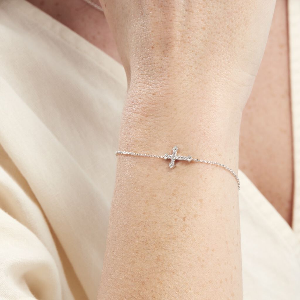 Bracelet Angel Argent Blanc Oxyde De Zirconium - Bracelets chaînes Femme | Marc Orian