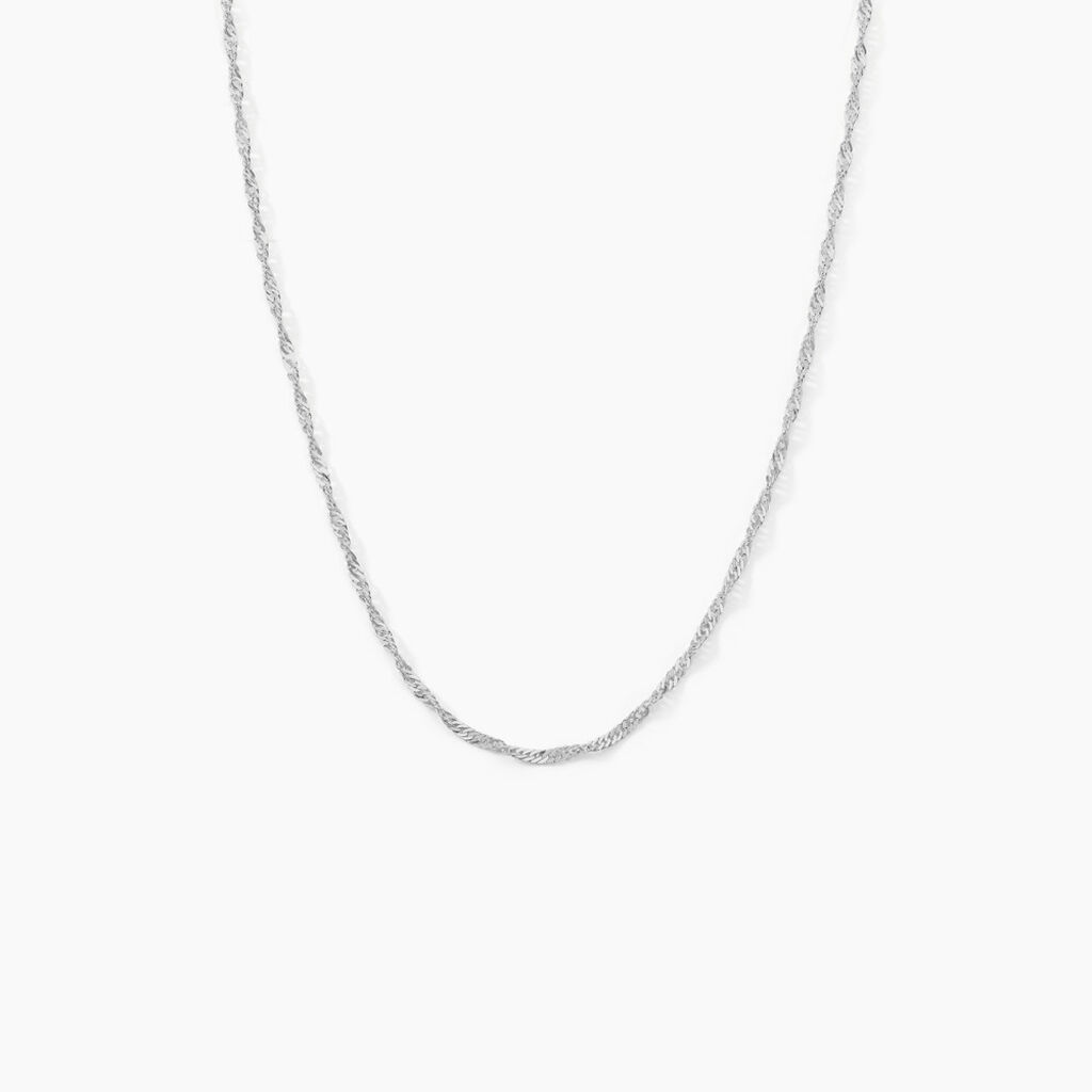 Chaîne Ons Maille Singapour Or Blanc - Chaines Femme | Marc Orian