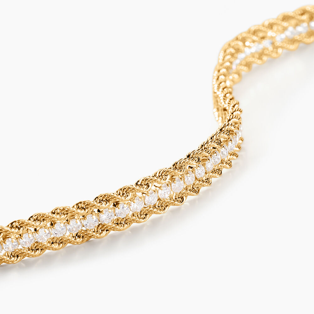 Bracelet Jerry Maille Corde 3 Rangs Or Bicolore Oxyde De Zirconium - Mix and Match Femme | Marc Orian