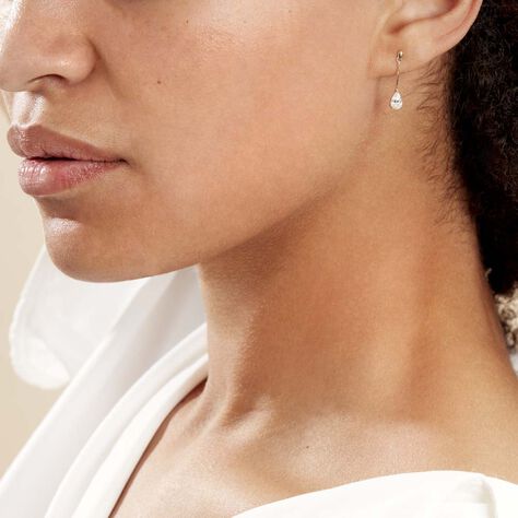 Boucles D'oreilles Pendantes Goutte Or Jaune Oxyde De Zirconium - Boucles d'oreilles Pendantes Femme | Marc Orian