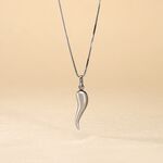 Pendentif Felicette Corne Abondance Or Blanc - Pendentifs Unisex | Marc Orian