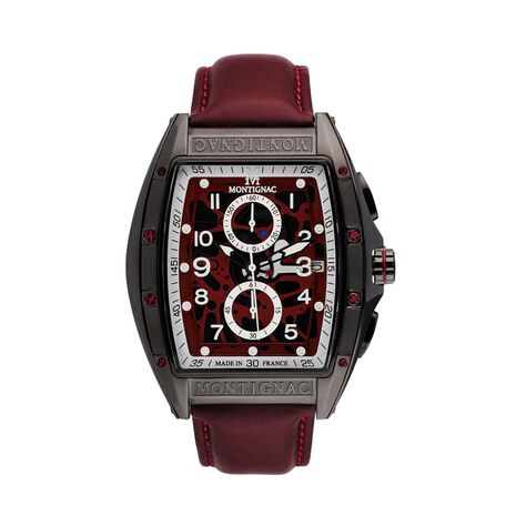 Montre Montignac Tonneau Rouge - Montres étanches Homme | Marc Orian