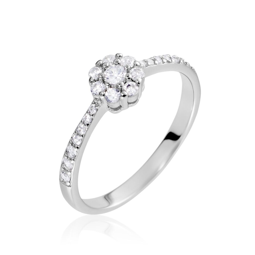 Bague Firmin Argent Blanc Oxyde De Zirconium - Bagues avec pierre Femme | Marc Orian