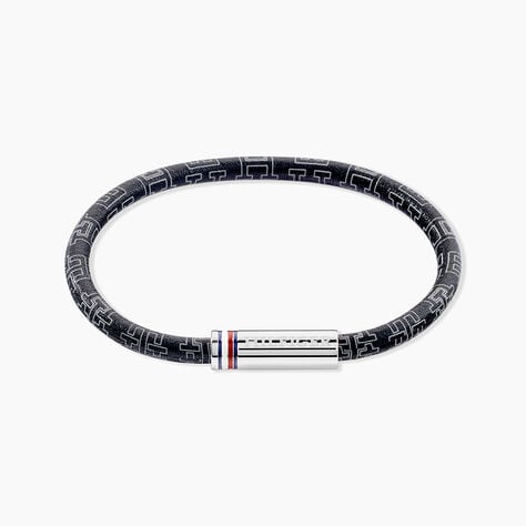 Bracelet Tommy Hilfiger Printed Cord Cuir De Veau Noir - Bracelets cuir Homme | Marc Orian
