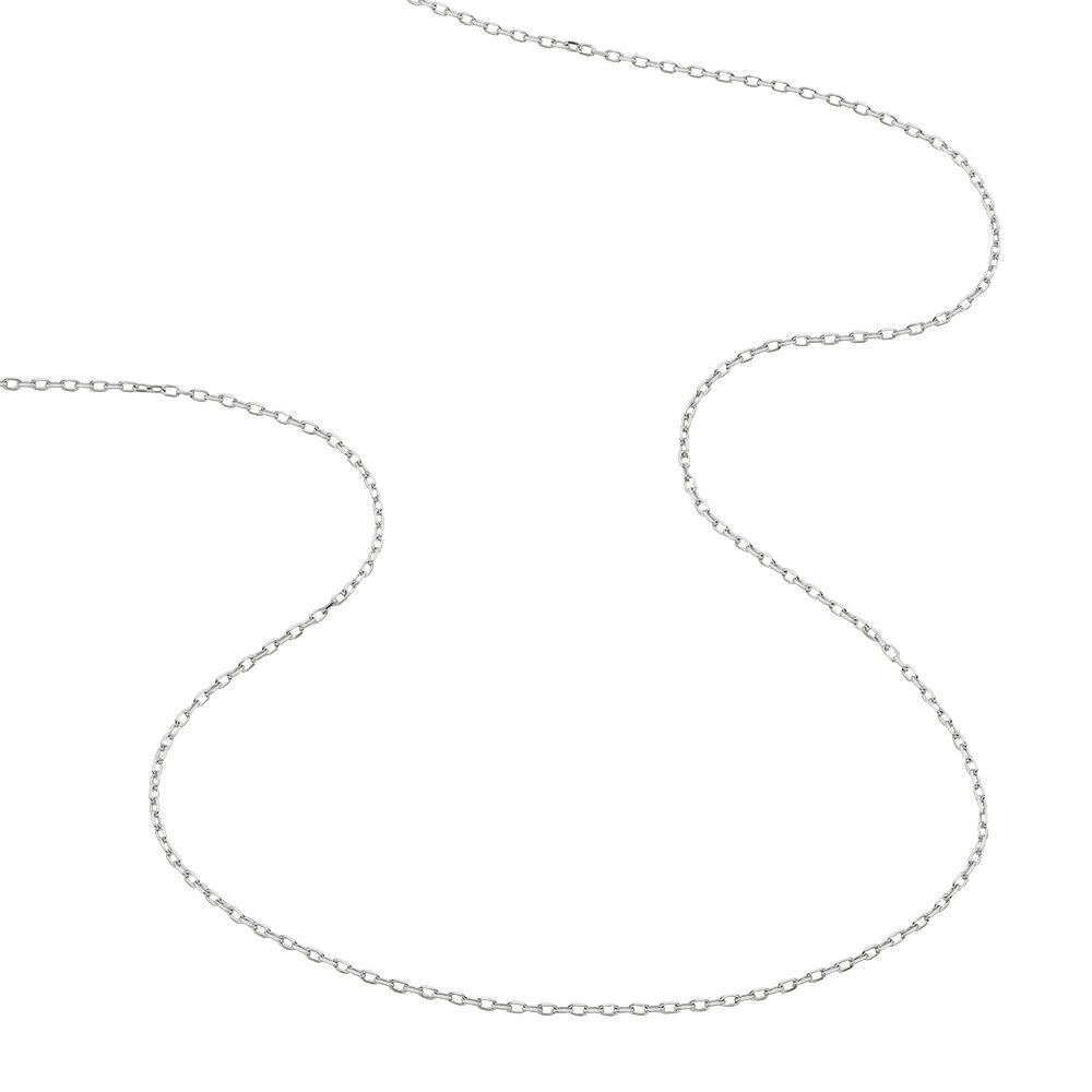 Chaîne Igoa Maille Forçat Diamantee Or Blanc - Chaines Unisex | Marc Orian