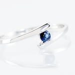 Bague Tamyra Or Blanc Saphir - Solitaires Femme | Marc Orian