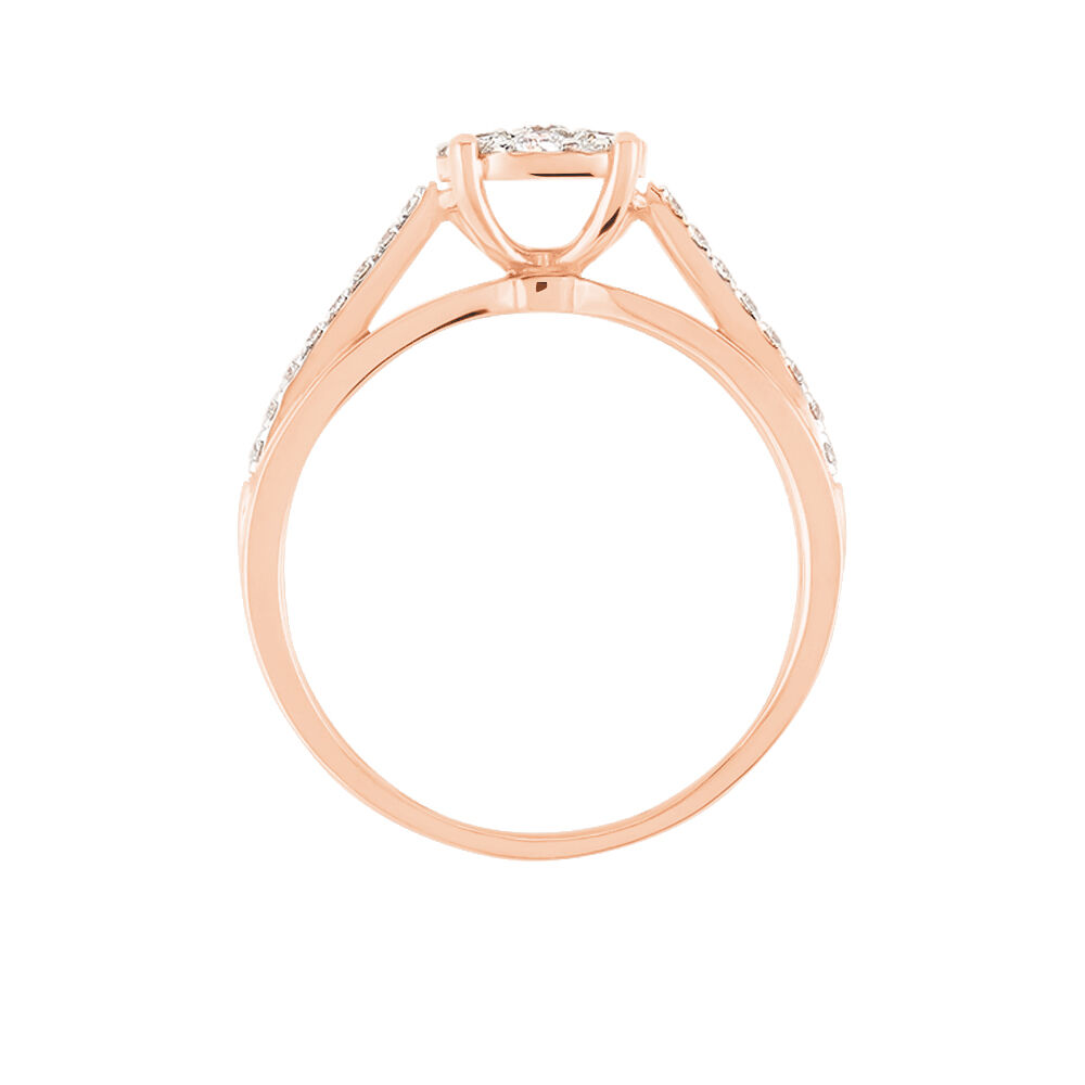 Bague Kate Or Rose Diamant - Parures de mariage Femme | Marc Orian
