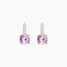 Boucles D'oreilles Puces Monroe Or Rose Quartz Oxyde De Zirconium - Puces Femme | Marc Orian