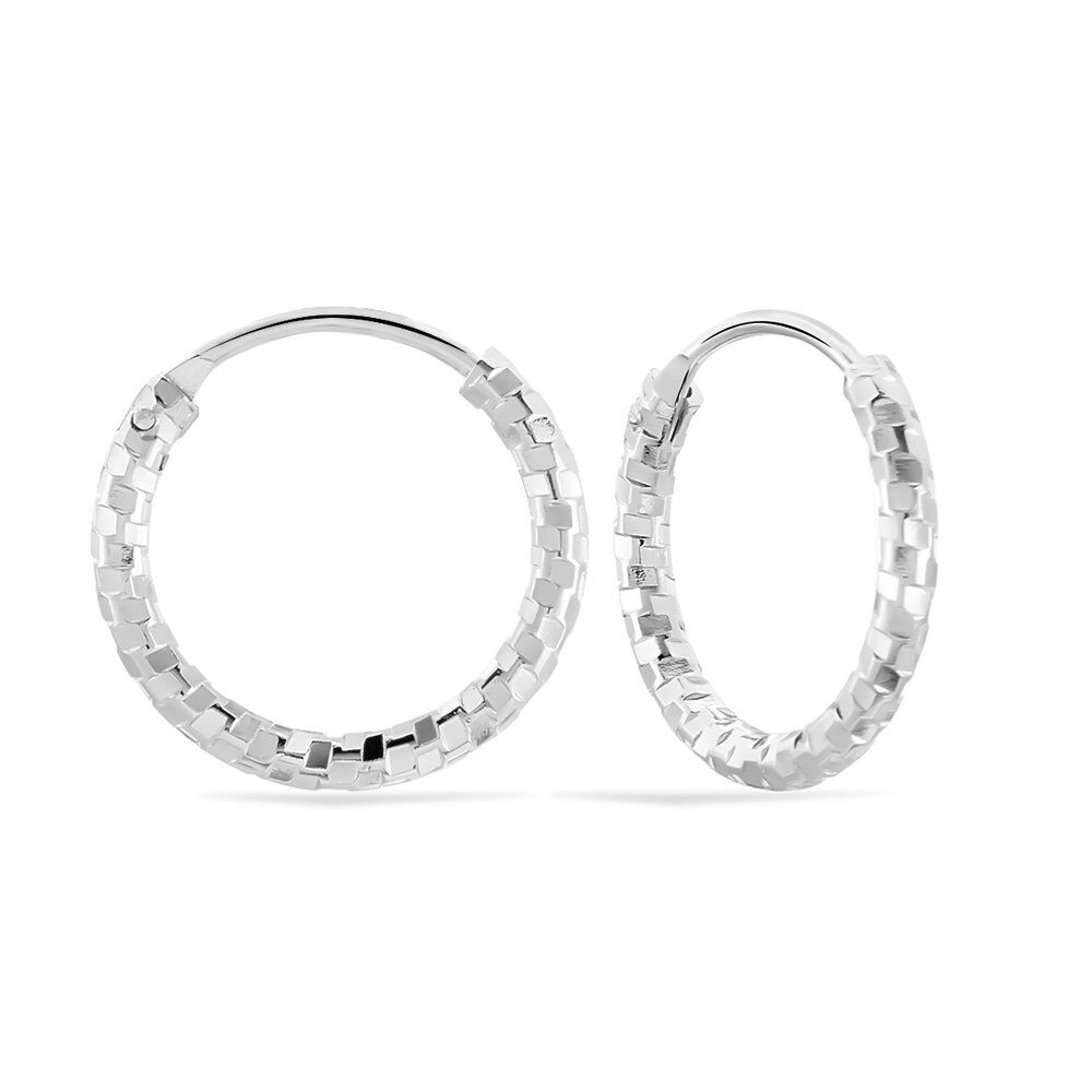 Créoles Argent Blanc Agathe - Créoles Femme | Marc Orian