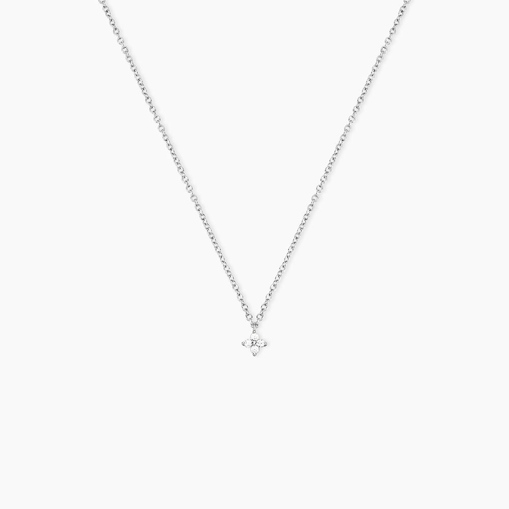 Collier Leonce Argent Blanc Oxyde De Zirconium - Colliers avec pierres Femme | Marc Orian