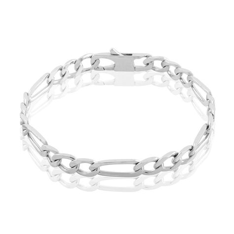 Bracelet Vivian Maille Alternee 1/3 Argent Blanc - Bracelets mailles Homme | Marc Orian