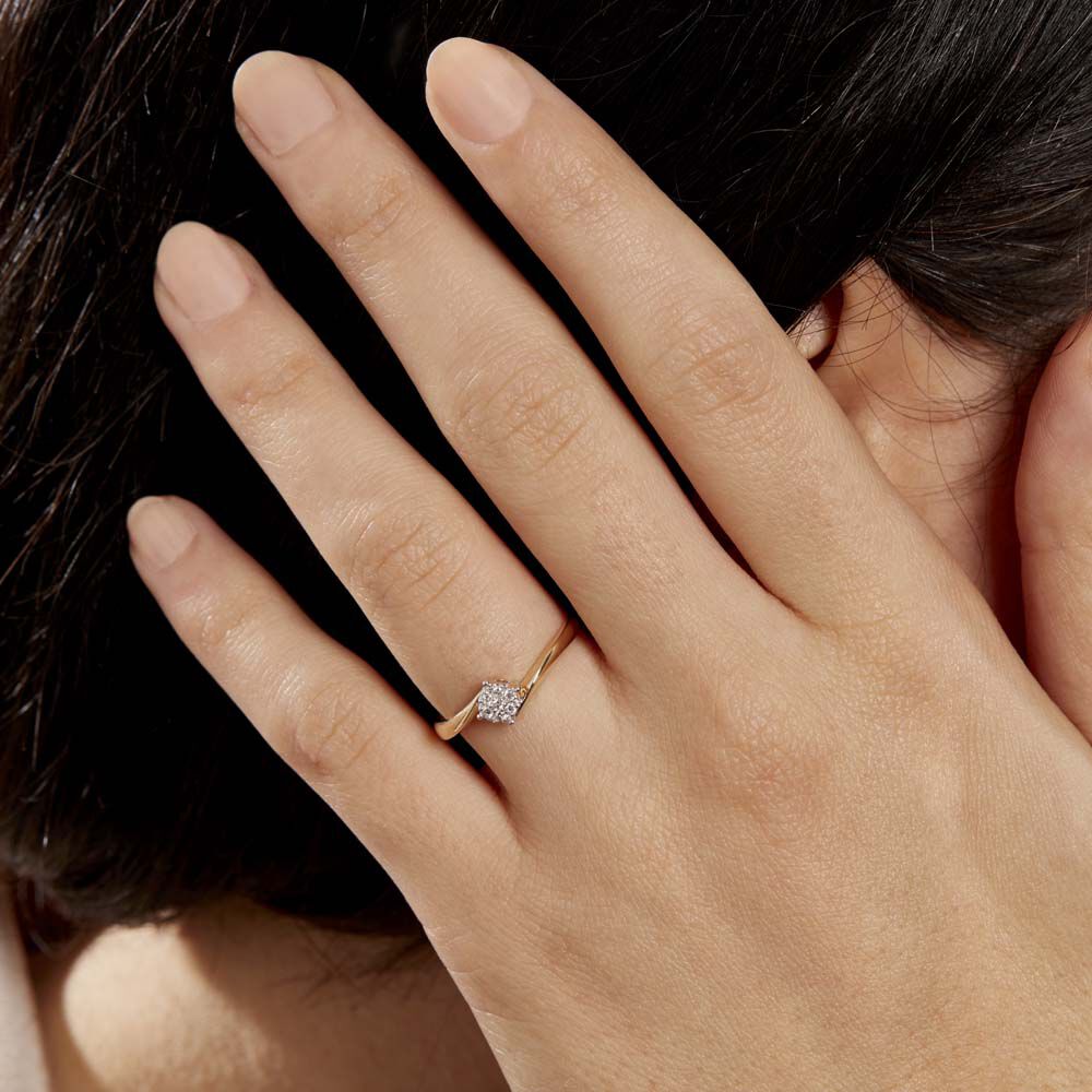 Bague Solitaire Lysia Or Jaune Diamant - Parures de mariage Femme | Marc Orian
