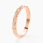 Alliance Fleur Diamantee Ruban Plat Or Rose - Alliances duo Unisex | Marc Orian