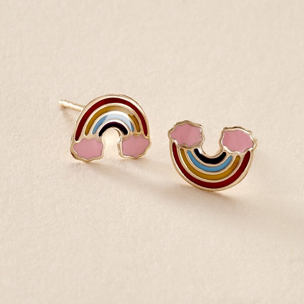 Boucles D'oreilles Puces Raine Or Jaune - Puces Enfant | Marc Orian